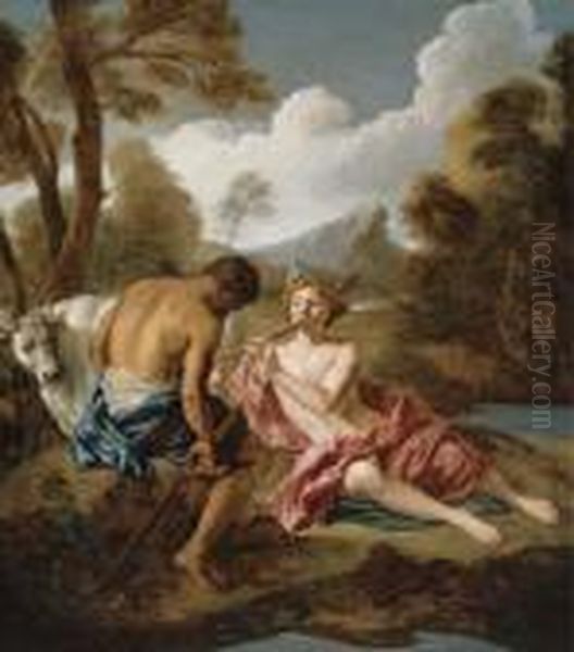 Mercury And Argus Oil Painting by Jean Francois de Troy