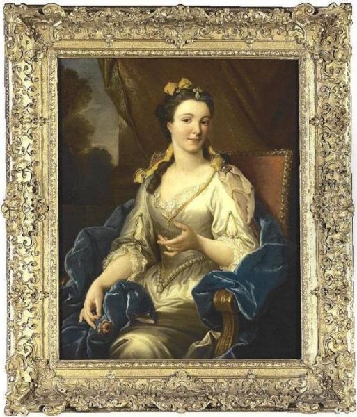 Portrait Of A Lady, Said To Be Antoinette Du Ligier De La Garde Deshoulieres Oil Painting by Jean Francois de Troy