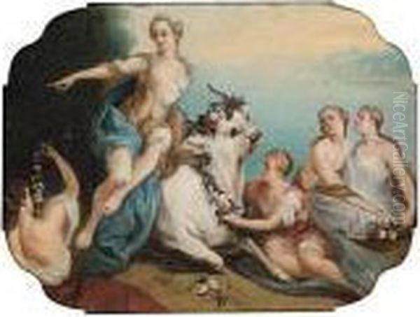 The Rape Of Europa Oil Painting by Jean Francois de Troy