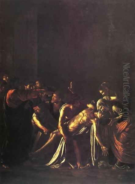 The Raising of Lazarus Oil Painting by Caravaggio