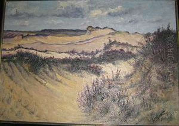 Gezicht Op De Duinen.
 Vue Sur Les Dunes Oil Painting by Franz De Vadder