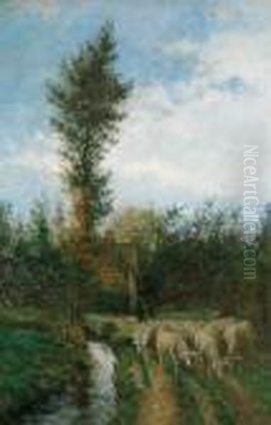 Am Heimweg Oil Painting by Franz De Vadder