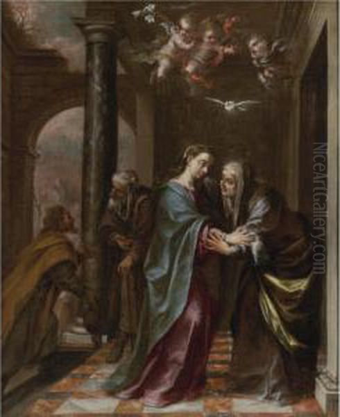 The Visitation Oil Painting by Juan De Valdes Leal