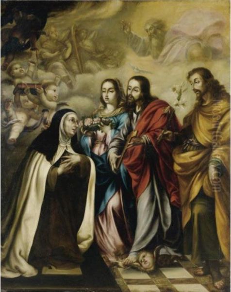 The Vision Of Saint Catherine Of Siena Oil Painting by Juan De Valdes Leal