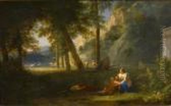 Renaud Et Armide Oil Painting by Pierre-Henri de Valenciennes