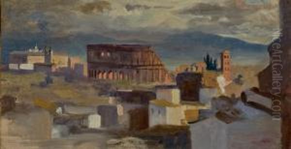 Vue Du Colisee A Rome Oil Painting by Pierre-Henri de Valenciennes