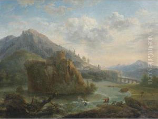 Mountainous Landscape Oil Painting by Pierre-Henri de Valenciennes