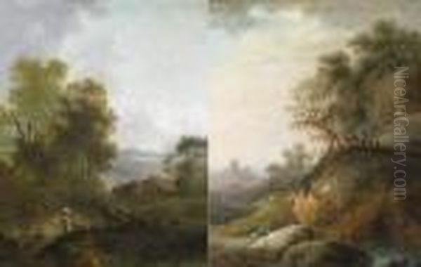 Due Paesaggi Oil Painting by Pierre-Henri de Valenciennes