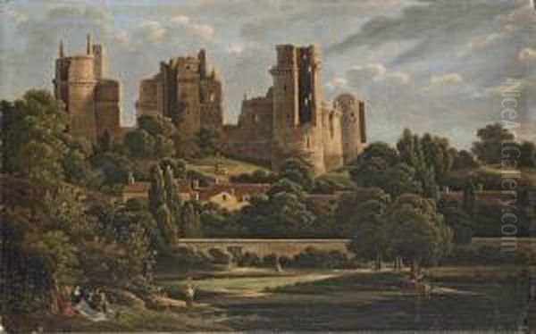 A View Of The Castle Of Pierrefonds Oil Painting by Pierre-Henri de Valenciennes