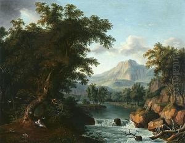 A Mythological Landscape Oil Painting by Pierre-Henri de Valenciennes