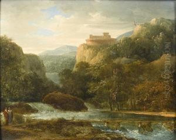 The Falls At Tivoli Oil Painting by Pierre-Henri de Valenciennes