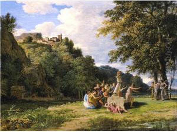 Arcadian Landscape Oil Painting by Pierre-Henri de Valenciennes