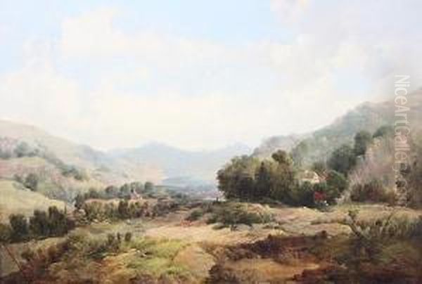 White Fell, North Lancashire Oil Painting by Joseph Vickers De Ville