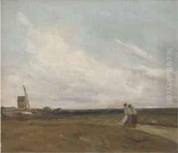 On The Common Oil Painting by Joseph Vickers De Ville