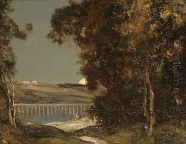 The Viaduct Oil Painting by Joseph Vickers De Ville