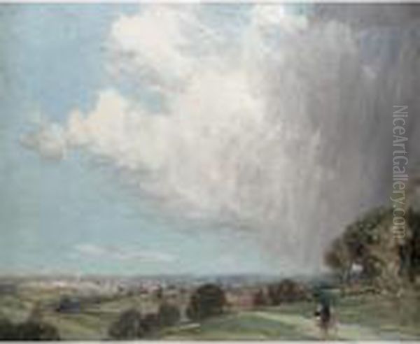 Passing Showers Oil Painting by Joseph Vickers De Ville