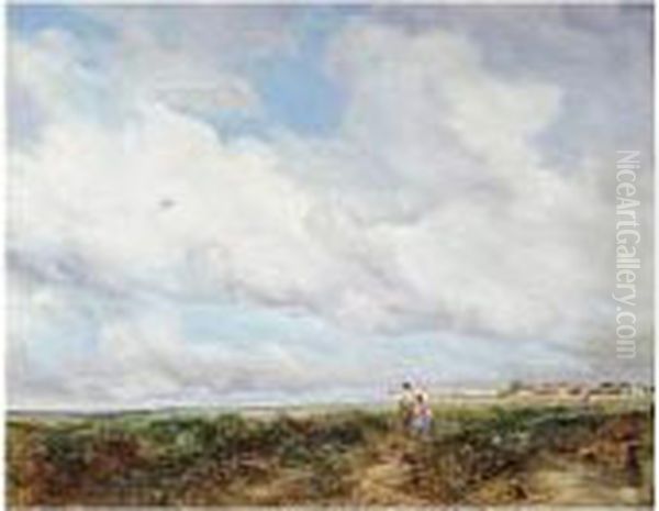 On The Common - Kite Flying by Joseph Vickers De Ville