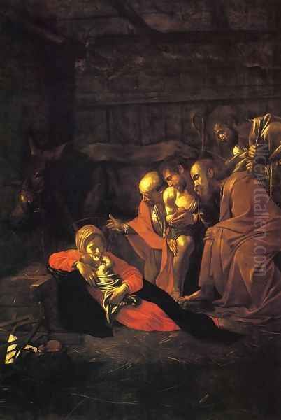 The Adoration of the Shepherds Oil Painting by Caravaggio