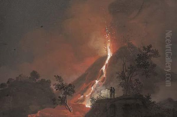 An Eruption From 1804 Oil Painting by Camillo da Vito