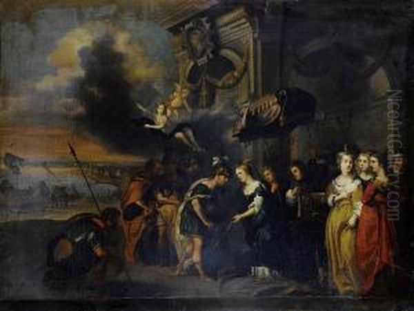 Dido And Aeneas Oil Painting by Cornelis De Vos