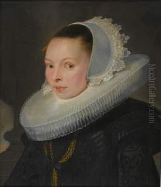 Portrait De Femme A La Collerette Oil Painting by Cornelis De Vos