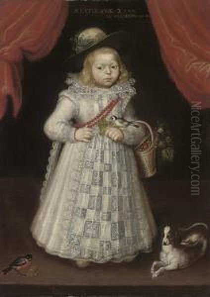 Portrait Of A Young Girl, Full-length Oil Painting by Cornelis De Vos