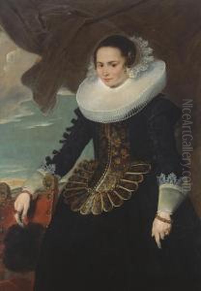 Portrait De Dame Oil Painting by Cornelis De Vos