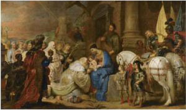 The Adoration Of The Magi Oil Painting by Cornelis De Vos