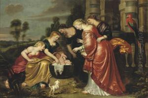 The Finding Of Moses Oil Painting by Cornelis De Vos