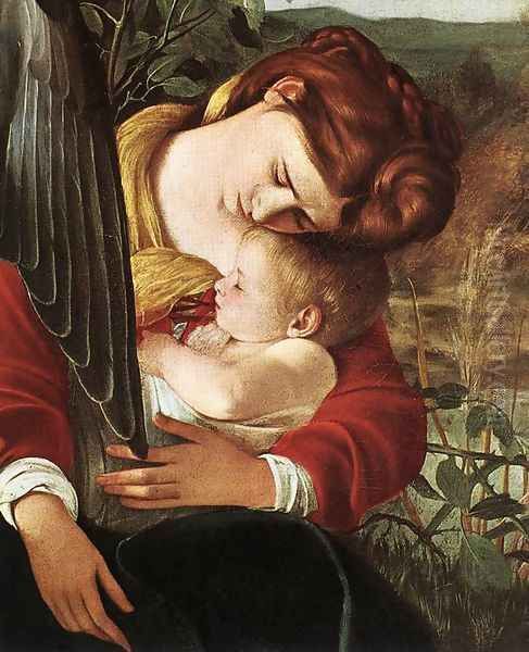 Rest on Flight to Egypt (detail 2) 1596-97 Oil Painting by Caravaggio