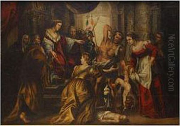 El Juicio De Salomon Oil Painting by Simon de Vos