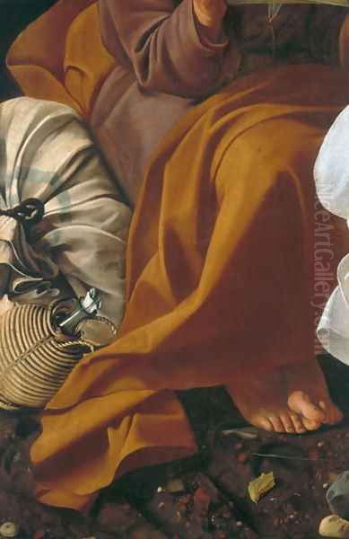 Rest during the flight into Egypt (detail-1) Oil Painting by Caravaggio