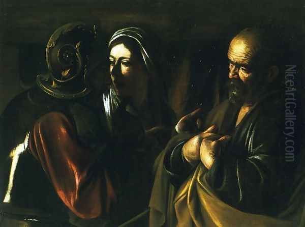 The Denial of St. Peter Oil Painting by Caravaggio