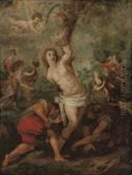 The Martyrdom Of Saint Sebastian Oil Painting by Simon de Vos