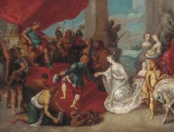 The Continence Of Scipio Oil Painting by Simon de Vos