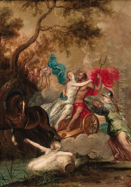 The Rape Of Proserpine Oil Painting by Simon de Vos