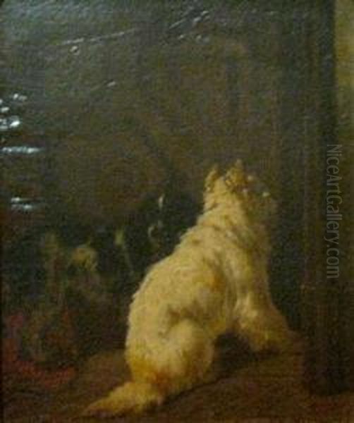 Two Dogs Oil Painting by Vincent de Vos