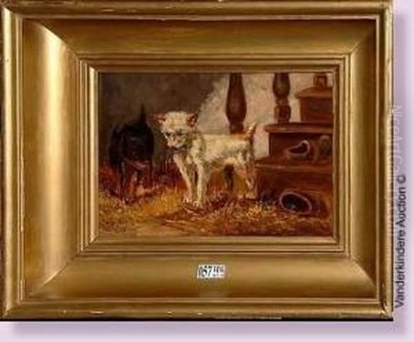 Les Chiens Et La Souris Oil Painting by Vincent de Vos