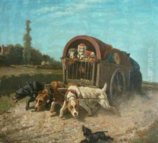 Stuck In The Mud Oil Painting by Vincent de Vos