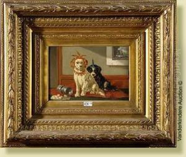 Les Chiens Joueurs Oil Painting by Vincent de Vos