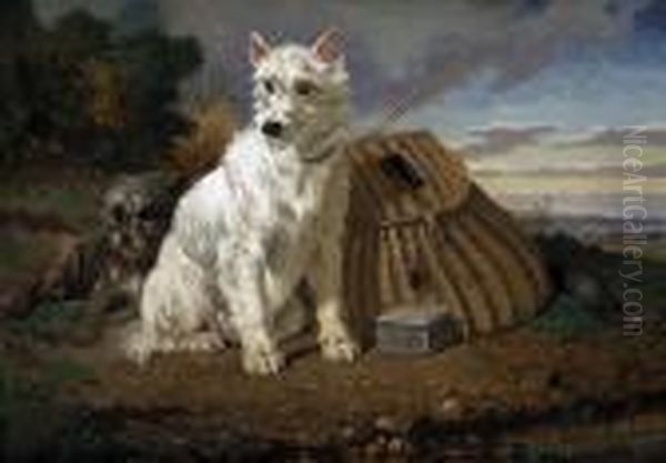 Les Chiens Du Pecheur Oil Painting by Vincent de Vos