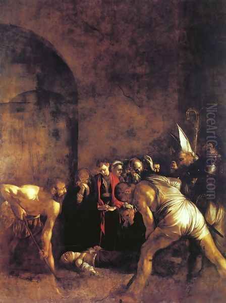 The Burial of St. Lucy Oil Painting by Caravaggio