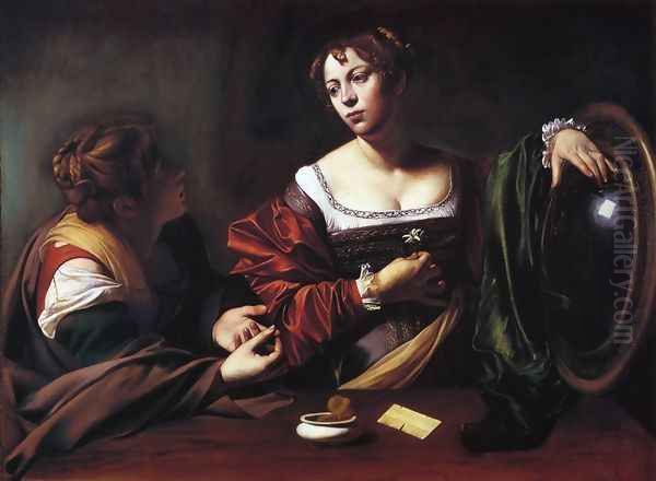 The Conversion of the Magdalen, 1597-98 Oil Painting by Caravaggio