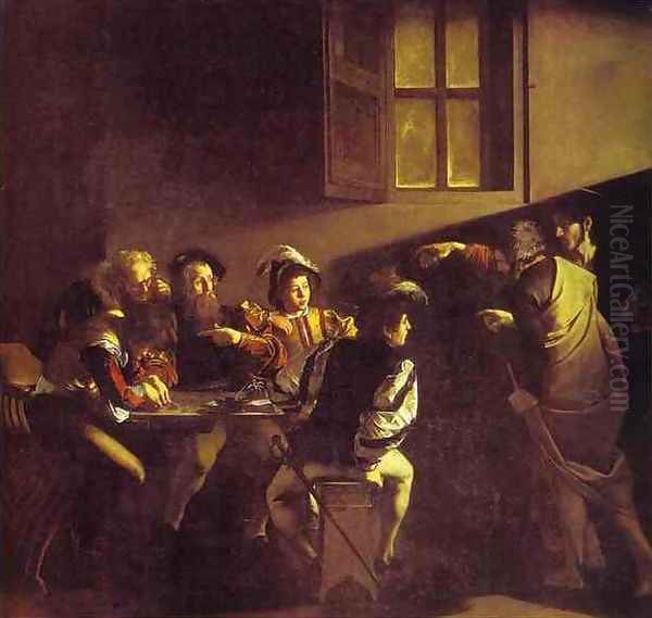 The Calling of Saint Matthew 2 Oil Painting by Caravaggio