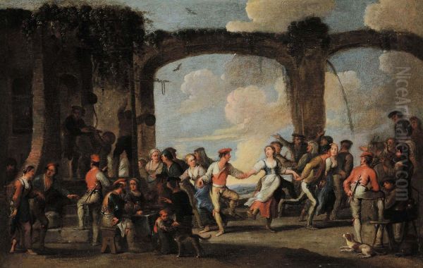 Danza Paesana Oil Painting by Cornelis de Wael