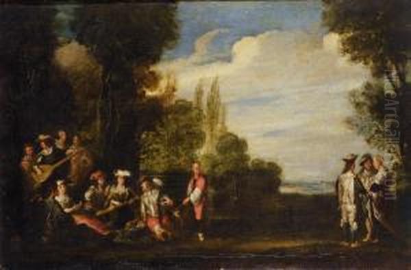 Concerto Campestre Oil Painting by Cornelis de Wael