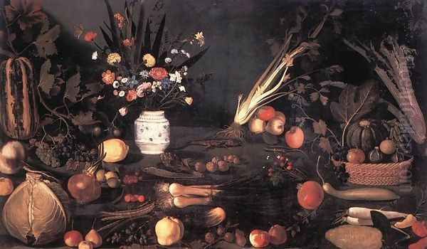 Still Life with Flowers and Fruit Oil Painting by Caravaggio