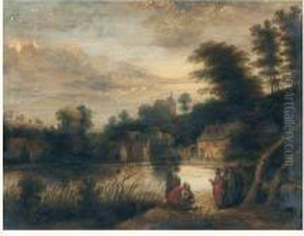 Scene Biblique Oil Painting by Jacob Jacobsz De Wet