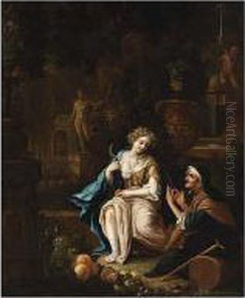 Vertumnus And Pomona Oil Painting by Jacob Jacobsz De Wet