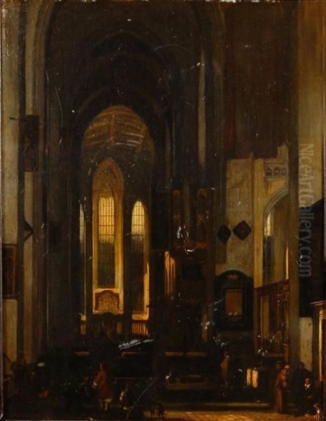 Interno Di Cattedrale Oil Painting by Emanuel de Witte